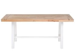 Mesa De Comedor De Madera De Acacia Clara/blanco 170 X 80 Cm SCANIA -Tienda de muebles de jardín 21907f9342d8da9c8512d4ea9f94028e8d45edd4 310f37015d4844a6815bad7507f19e44 1