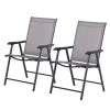 Outsunny Conjunto De 2 Sillas Plegables Para Exterior Con Reposabrazos Sillas Para Balcones Jardín Terraza Metal Texteline Carga 100kg 58x64x94 Cm Gris -Tienda de muebles de jardín 22f590b963ace11fdcd1dfb7eddf5f12ab0c54c3 6caf2967a54b40f5abe757d2af273195