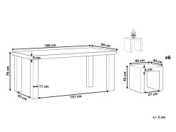 Conjunto De Jardín De Cemento Reforzado Mesa Y 6 Taburetes Gris TARANTO -Tienda de muebles de jardín 2366be54930036944083ebb624a9f37d4705ced9 a446eac14c854bd2bc6cd23a10873989