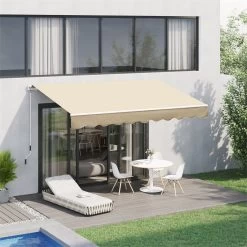 Outsunny Toldo Manual Retráctil Plegable Con Manivela 295x245 Cm Toldo Enrollable Aluminio Protección Solar Para Ventanas Puertas Balcón Terraza Exterior Beige 11 Outsunny Toldo Manual Retráctil Plegable Con Manivela 295x245 Cm Toldo Enrollable Aluminio Protección Solar Para Ventanas Puertas Balcón Terraza Exterior Beige -Tienda de muebles de jardín 2491f1e65ada0cc23e9cdf511c99ec25b39a8c91 77390d0ffb0c460a82155b4e7d9995d7