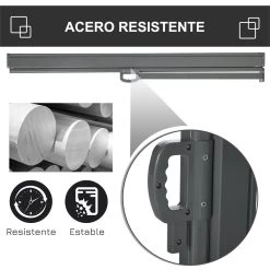 Outsunny Toldo Lateral Retráctil 300x160 Cm Pantalla Enrollable Mampara De Privacidad Y Protección Solar Para Jardín Balcón Terraza Gris -Tienda de muebles de jardín 24c8b7c31a33d3b214b835153c245332e6e48e40 c49c8b552cbb4838af598aee9b26b0ce