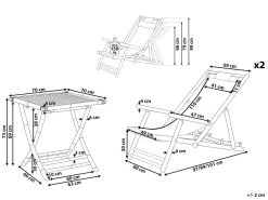 Conjunto De Balcón Mesa Y 2 Tumbonas Madera Clara ATRANI/MOLISE -Tienda de muebles de jardín 24ef03b3e89c52cb86ebb9f2319a958b63852693 6bf26f8a4feb44028dca72dceedbc242
