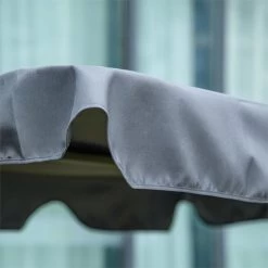 Outsunny Columpio Balancín De Jardín Exterior De 3 Plazas Con Cojín Techo Ajustable Y Marco De Acero Para Balcón Terraza Patio Carga Máx. 200 Kg 172x110x153 Cm Gris -Tienda de muebles de jardín 2505fe52a5cfb25aca33617233b95da2cf6b59b4 5f1564f0f027410fab662d00a9aea166