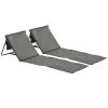 Outsunny Conjunto De 2 Esterillas De Playa Plegable Esteras Acolchadas Con Respaldo Reclinable Y Bolsa De Transporte Para Jardín Camping 142x51x40 Cm Gris -Tienda de muebles de jardín 253d7004e9ec079a53daa5ffd0af9def24463a8a d5b82eec41854b58a9dacb08f1497fa1