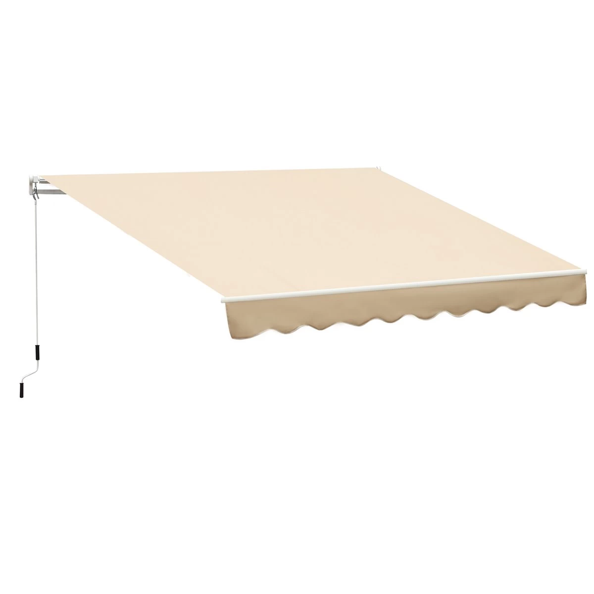 Outsunny Toldo Manual Retráctil Plegable Con Manivela 295x245 Cm Toldo Enrollable Aluminio Protección Solar Para Ventanas Puertas Balcón Terraza Exterior Beige 3 Outsunny Toldo Manual Retráctil Plegable Con Manivela 295x245 Cm Toldo Enrollable Aluminio Protección Solar Para Ventanas Puertas Balcón Terraza Exterior Beige