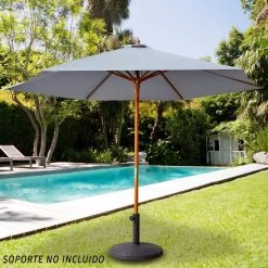 Parasol Hexagonal 300 Cm Color Antracita Mástil Madera Aktive Garden -Tienda de muebles de jardín 290367a6f2807270f2d044d9e80dbd8803dd8723 dc52fe8d07e0417dae8a2f9716f3e4a5