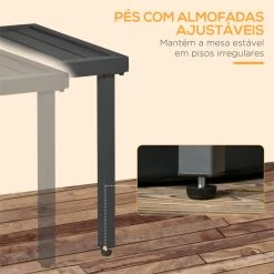Outsunny Mesa De Jardín Cuadrada Mesa De Centro De Patio Con Orificio Para Sombrillas De Ø45 Mm Mesa Auxiliar Con Marco De Acero 51x51x51 Cm Gris -Tienda de muebles de jardín 297952ff25d65af973d14c40b68872e6f655a02c b26e91a599344f4bb1c4aab7f8cbed3f