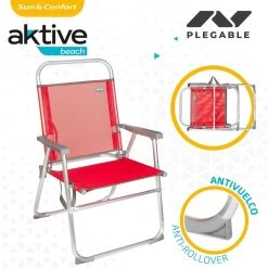 Silla Plegable Fija Aluminio Aktive Beach - Rojo -Tienda de muebles de jardín 2a34c098dbc9f2413318827ae9e2ee37d31084e7 283b9df96e844feead8c306af02d47ab