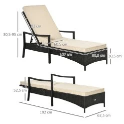 Outsunny Set De 2 Tumbonas De Ratán De Jardín Chaise Longue Con Respaldo Ajustable En 4 Posiciones Cojines Acolchados Y Desenfundables Para Terraza Patio Exterior 192x62,5x58-95 Cm Marrón Y Beige 13 Outsunny Set De 2 Tumbonas De Ratán De Jardín Chaise Longue Con Respaldo Ajustable En 4 Posiciones Cojines Acolchados Y Desenfundables Para Terraza Patio Exterior 192x62,5x58-95 Cm Marrón Y Beige -Tienda de muebles de jardín 2b76818e176c896039d00c19f35b4084f7227c2a bb13a174984846e1be70b42b61087f3c