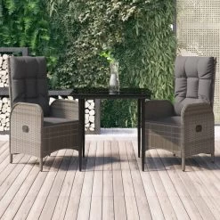 Set Comedor Jardín 3 Pzas Y Cojines Ratán Sintético Negro Gris VidaXL -Tienda de muebles de jardín 2ba66c66a36a07b188e87c02910dc837a5b71755 a7b608d5fc1340b488ddf920bb1445cc