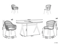 Conjunto De Jardín 6 Plazas Beige ALIANO II -Tienda de muebles de jardín 2bb805f3e9340b141c4182ff47c40eaae4a6c9cf ebb96e5cf66449e484ff612a5f120858