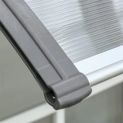 Outsunny Tejadillo De Protección 110x60 Cm Marquesina Exterior Para Puertas Y Ventanas Contra Sol Y Lluvia Con Soporte De PP Policarbonato Transparente -Tienda de muebles de jardín 2dab9d3a1794dc4a1fd66d0ee6b0354ae00f6844 2730d94e65dd4ac38232ed65dce1a494