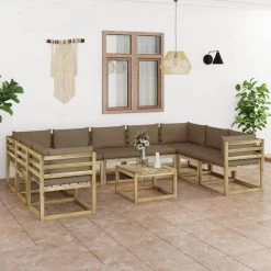 Muebles De Jardín 10 Piezas Con Cojines Madera Impregnada Gris VidaXL -Tienda de muebles de jardín 2e9de14914261af1a561a10b7091feeaaf4451ab d7b2f9a114354012a16ac0fd60e7d6ff