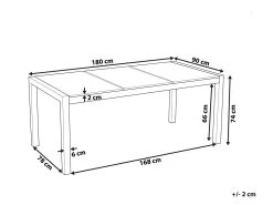 Mesa De Comedor De Metal/vidrio Templado Transparente/plateado 180 X 90 Cm GROSSETO -Tienda de muebles de jardín 2f918118ef2e3584cf81ecc49be62897718b6383 bd753a439efd45d7b11d48d00b624a45