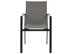 Conjunto De Comedor 4 Plazas De Metal Negro/gris/madera Clara OLMETTO/BUSSETO -Tienda de muebles de jardín 3245034cd79784a20217deabfa154e7ab376684f d5c234395a5e433da02c41faffa861d3