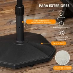 Outsunny Base De Sombrilla Peso 18 Kg Soporte Para Parasol De Cemento Para Mástil De Ø32/34/38 Mm Pie De Parasol Para Jardín Balcón 46x46x39 Cm Negro 15 Outsunny Base De Sombrilla Peso 18 Kg Soporte Para Parasol De Cemento Para Mástil De Ø32/34/38 Mm Pie De Parasol Para Jardín Balcón 46x46x39 Cm Negro -Tienda de muebles de jardín 324a6c36a20eae0c1710677230df4003738d6715 f9cfec11f88d4a6aaf7dc20094d3ec0f
