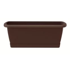 Prosperplast Jardinera Respana Con Soporte De Plastico En Color Marron 78,6 (largo) X 18,4 (ancho) X 14,5 (alto) Cm