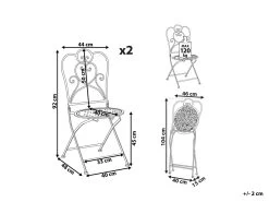 Conjunto De 2 Sillas De Balcón De Metal Beige Claro TRIESTE 14 Conjunto De 2 Sillas De Balcón De Metal Beige Claro TRIESTE -Tienda de muebles de jardín 36f3a89196fb18dcb0ccb4077305750c8ba0e306 4cffbfaa1b074c9a9889a900e1f2b50a