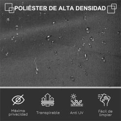 Outsunny Toldo Lateral Retráctil 300x160 Cm Pantalla Enrollable Mampara De Privacidad Y Protección Solar Para Jardín Balcón Terraza Gris -Tienda de muebles de jardín 3746cf5824edb9192c510bd01e5fcf66b6604f3d 9f5b28f1128a44bbb5102334e55514fe