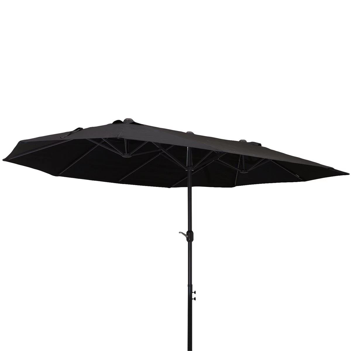 Outsunny Sombrilla Doble Parasol Grande 4.6x2.7m Sombrilla Jardín Patio Con Manivela Manual Resistente Al Agua Y Protección Solar UV Para Terraza Playa Piscina Negro 3 Outsunny Sombrilla Doble Parasol Grande 4.6x2.7m Sombrilla Jardín Patio Con Manivela Manual Resistente Al Agua Y Protección Solar UV Para Terraza Playa Piscina Negro