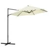 Outsunny Sombrilla De Jardín Ø256x245 Cm Parasol Excéntrico Rotación De 360° Con Apertura Manual Y Base Cruzada Para Patio Terraza Exterior Beige -Tienda de muebles de jardín 38e6700c84a11f17a7e44bbc36656fe0ec5fe555 c4ef2785d7ce462996d5ce4d8729b67d