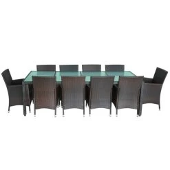 Set Comedor De Jardín 11 Pzas Y Cojines Ratán Sintético Marrón VidaXL -Tienda de muebles de jardín 3a13f35b67afe8e515d3f57598fd47b8da533e28 0c914e044955426986ffaefd1609bb79