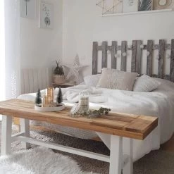 Banco De Madera Blanco/marrón SCANIA -Tienda de muebles de jardín 3aa7ee9e74b391e167390c71993b7e084b588084 08d9c014624d4a789eb73c4b1f2bb028