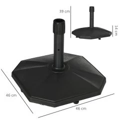 Outsunny Base De Sombrilla Peso 18 Kg Soporte Para Parasol De Cemento Para Mástil De Ø32/34/38 Mm Pie De Parasol Para Jardín Balcón 46x46x39 Cm Negro 13 Outsunny Base De Sombrilla Peso 18 Kg Soporte Para Parasol De Cemento Para Mástil De Ø32/34/38 Mm Pie De Parasol Para Jardín Balcón 46x46x39 Cm Negro -Tienda de muebles de jardín 3ac50a1ed7350bcafb6b9b52252b431be69d784e c386f0c0e2424beebe9d29079fc694e2