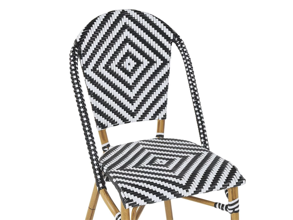 Conjunto De 4 Sillas De Jardín Negro/blanco RIFREDDO 12 Conjunto De 4 Sillas De Jardín Negro/blanco RIFREDDO - Imagen 10