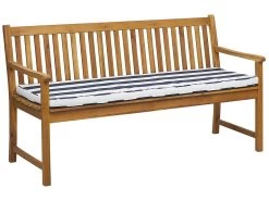 Banco De Jardín De Madera Con Cojín Azul Marino/blanco 160 Cm VIVARA -Tienda de muebles de jardín 3b2bbfcff43490598380df2fea11867eb211e118 ce48ecbea8e34ea6910ee3f38d6e70aa