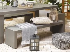 Banco De Jardín De Cemento Reforzado Gris 150 Cm TARANTO