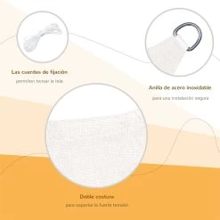 Outsunny Toldo Vela Rectángulo 4x6m Toldo Parasol Vela De Sombra Protección UV Poliéster Para Patio Terraza Jardín -Tienda de muebles de jardín 3ba5a1fda76334cfc5d72ac8df4afea4e62eb053 9fb0d3ff1f8f4e3f885feca5e739c24a