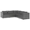 Set De Muebles De Jardín 5 Pzas Y Cojines Ratán Sintético Gris VidaXL -Tienda de muebles de jardín 3d714d54570e21a467d04255dcb208c0463411c3 c5c5bf492fed4e70b68e57b790770fc8
