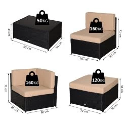 Outsunny Conjunto Muebles De Jardín De Ratán 7 Piezas Mesa Sofás Taburetes Con Cojines Lavables 2xSofá De Esquina 2xSofá 2xTaburete 1xMesa De Centro -Tienda de muebles de jardín 3dd570cf227c68094c77005409f1e53dc0c330c7 6bac4630eeb24929a1b42c837094d69e