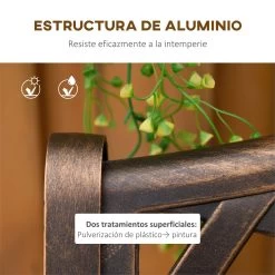 Outsunny Banco De Jardín De 2 Plazas De Aluminio Fundido Banco De Exterior Estilo Vintage Para Terraza Balcón Patio Carga 240 Kg 103x62x83 Cm Bronce -Tienda de muebles de jardín 3e7613679141c1bac33cd3c01c1bd2be8c90168c 8ce516bba55540418e64e49846738545