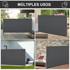 Outsunny Toldo Lateral Retráctil 300x160 Cm Pantalla Enrollable Mampara De Privacidad Y Protección Solar Para Jardín Balcón Terraza Gris -Tienda de muebles de jardín 3ea6be11dcbddeb1f34937c4b8cbf5adff4724a3 71334242eccd41e3abf9e391fd9f3a4b
