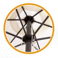 Sombrilla Para Jardín Hexagonal Ø300 Cm C/sistema De Doble Polea Aktive -Tienda de muebles de jardín 3ecdd3717943712f185895cf13a95616be543b95 647c2e3529874332a810cc4215feb2bf