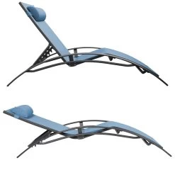 Juego De 2 Tumbonas GALAPAGOS De Textileno Y Aluminio Gris Antracita -Tienda de muebles de jardín 3f574b49a7314b5c5ec45742582054b5b7db7e3d 3922d3061fea49129b68c94405554165