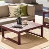 Mesa De Centro De Madera De Acacia Oscura/rojo Oscuro 90 X 75 Cm TIMOR II -Tienda de muebles de jardín 3f6229513a7548f912733d8d457ff9a7c5495fce 923399b0bc9c45c584d0211675a5f41f