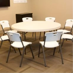 Mesa Redonda Patas Plegables Crema LIFETIME Ø152 X 74 Cm -Tienda de muebles de jardín 40c34171a71dc10e0e7e58ec0277261fce410752 8fc0f972c0344ecba29ff30711408448