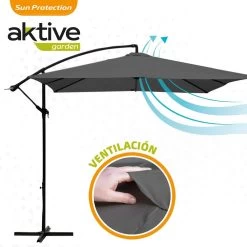 Parasol Excéntrico Banana 300x300x250 Cm Antracita Mástil Acero Aktive -Tienda de muebles de jardín 415722883300416dde293509256ee5757b0e1be6 d31e57c701b04df49a5565cc9f160cd3
