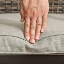 Outsunny Conjunto De Muebles De Jardín De Ratán 3 Piezas Muebles De Patio Incluye 2 Sillas Mecedoras Con Cojines Y Mesa Redonda Para Terraza Césped Balcón Marrón -Tienda de muebles de jardín 419e6f634bd694d7089366791c5b8ad42e3afeef e255bf0235244274a67ff20adb5905cb