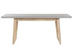 Conjunto De Jardín Mesa Y 2 Bancos De Cemento Reforzado Gris/madera Clara ORIA -Tienda de muebles de jardín 4204d95884cdd0cda6a5e469ed4e9a3fa12094b0 101a290e76b6416e837c59a26c4f5e39