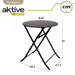 Mesa Redonda Plegable Jardín Metal Aktive -Tienda de muebles de jardín 4242c22fa8981dbd84198e8b8c4fe06878f4dc7f bb3b32ca0c7a4c238e9cf6a48a486cc4