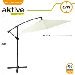 Parasol Excéntrico Banana 270 Cm Crema Mástil Aluminio Aktive Garden -Tienda de muebles de jardín 42e06422f0f04c7c86c2bb4b4d6a20795fabfc0b 0f36f5fa230941ca9c875b5bef671583