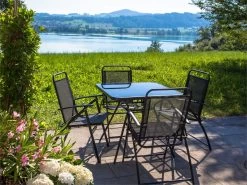 Conjunto De Jardín En Acero Negro Con 4 Sillas LIVO -Tienda de muebles de jardín 449e45f4c67668134dd32991a3479d463e8744f7 a70c57dad28b4de78e77a8420006a246