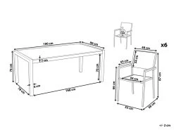 Conjunto De Jardín Mesa En Vidrio 180 Cm, 6 Sillas Negras GROSSETO -Tienda de muebles de jardín 465896819b98de608b6549d58acb6576df0c532d de483ce11fd843b287c197397a7a438d