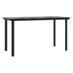 Set Comedor Jardín 5 Pzas Y Cojines Ratán Sintético Negro Gris VidaXL -Tienda de muebles de jardín 46f9d255d417e4223886584a72ebc5aa95ce95df d1e2e4b57d104d9398f06e7a5e53305d