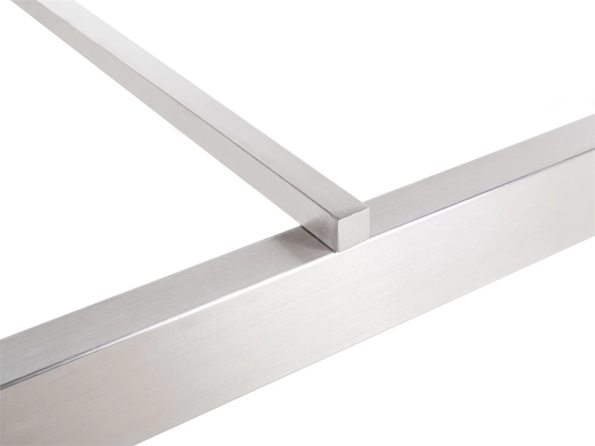 Mesa De Comedor De Metal/granito Plateado/negro 180 X 90 Cm GROSSETO 11 Mesa De Comedor De Metal/granito Plateado/negro 180 X 90 Cm GROSSETO - Imagen 9