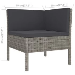 Set De Muebles De Jardín 9 Pzas Y Cojines Ratán Sintético Gris VidaXL -Tienda de muebles de jardín 494cc05512dda7d8267a5ab32065f352cb609656 49e5b18b109048879875523be6c59bfb